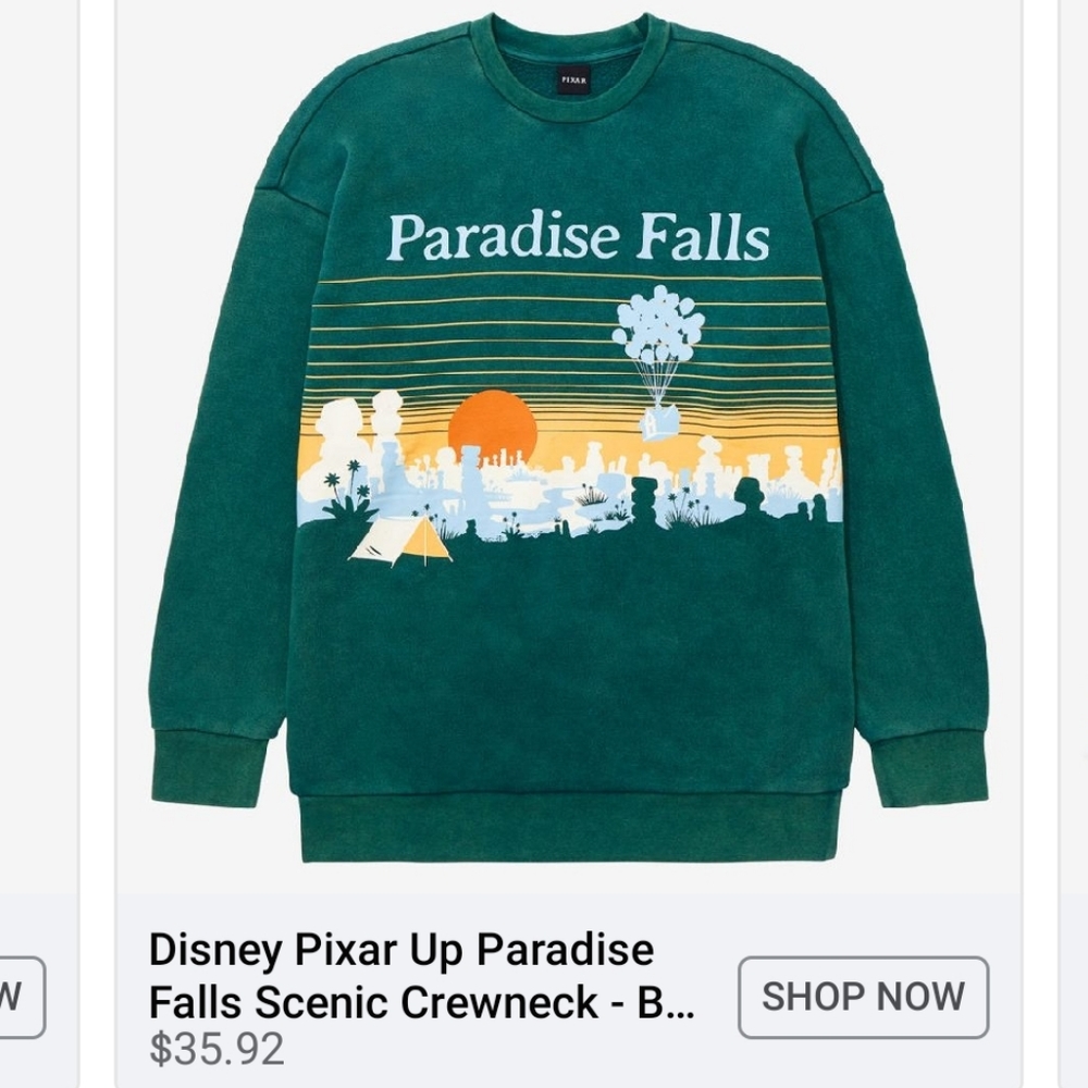 ISO post **** Paradise Falls Scenic Crewneck